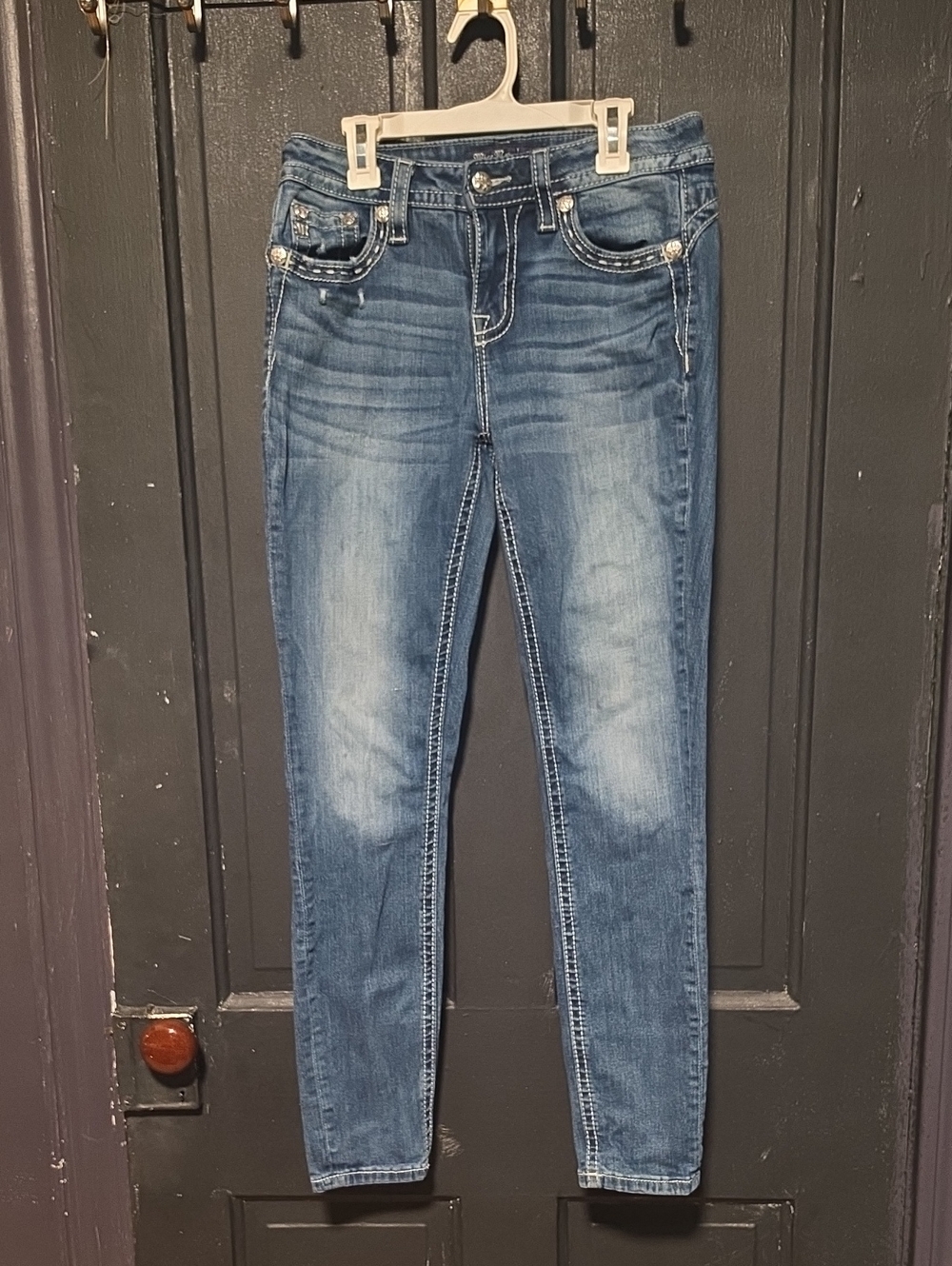 Miss Me Women's Skinny Jeans in Medium Blue Wash